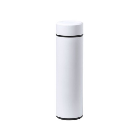 Bouteille Isotherme Personnalisée Éco-responsable Thermo Plusek Matières : acier inoxydable Couleurs : rouge marquage couleur éc