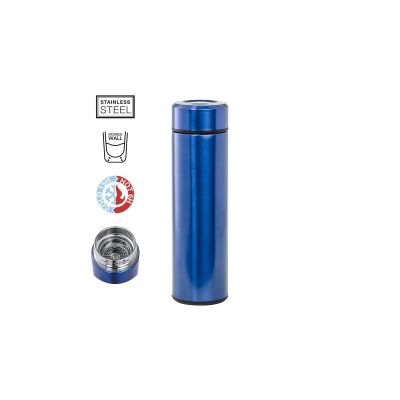 Bouteille Isotherme Personnalisée Éco-responsable Thermo Plusek Matières : acier inoxydable Couleurs : rouge objet promo petit b