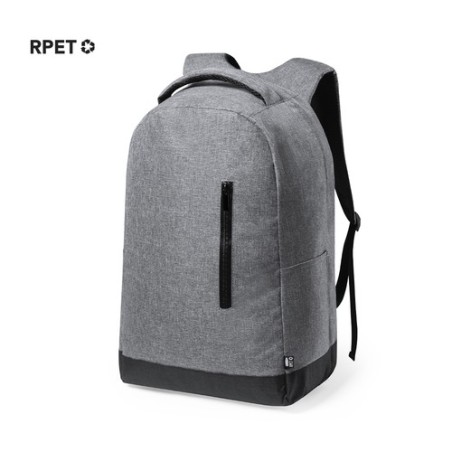 Sac à Dos Antivol Pratique Éco-responsable Personnalisé Bulman Couleurs : gris Matières : polyester recyclé personnalisable avec