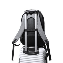Sac à Dos Antivol Pratique Éco-responsable Personnalisé Bulman Couleurs : gris Matières : polyester recyclé livraison express 24