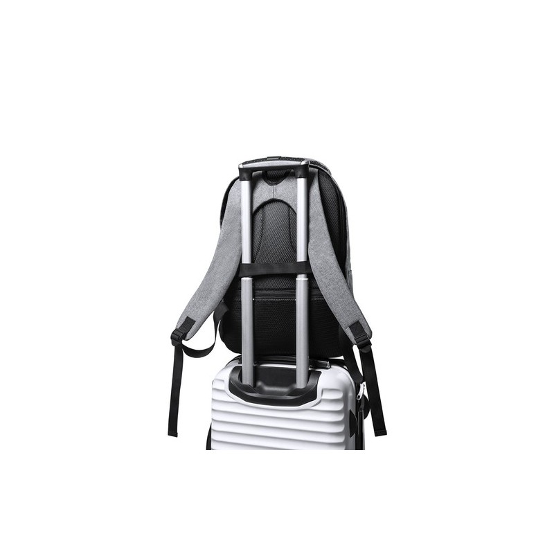 Sac à Dos Antivol Pratique Éco-responsable Personnalisé Bulman Couleurs : gris Matières : polyester recyclé livraison express 24