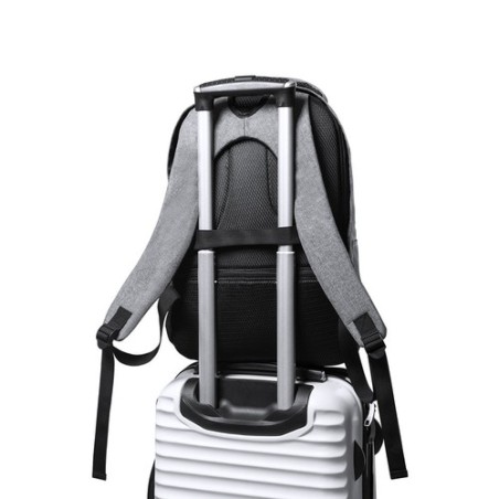 Sac à Dos Antivol Pratique Éco-responsable Personnalisé Bulman Couleurs : gris Matières : polyester recyclé livraison express 24