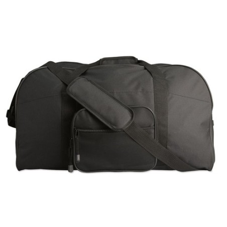 Sac de sport personnalisable avec poche avant - TERRA Matières : PET Couleurs : noir personnalisable avec votre logo