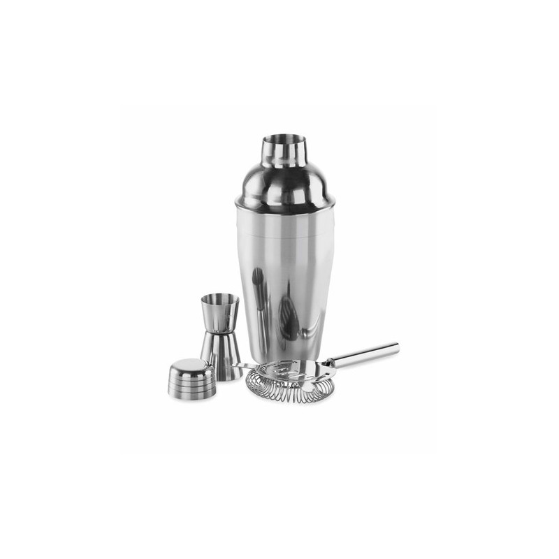 Set à cocktail de luxe personnalisée avec accessoires de bar - FIZZ Matières : acier inoxydable Couleurs : argenté brillant pers