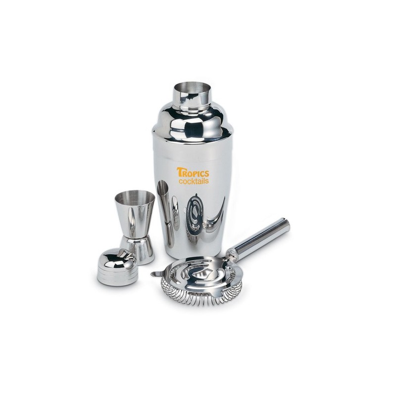 Set à cocktail de luxe personnalisée avec accessoires de bar - FIZZ Matières : acier inoxydable Couleurs : argenté brillant cade