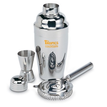 Set à cocktail de luxe personnalisée avec accessoires de bar - FIZZ Matières : acier inoxydable Couleurs : argenté brillant cade