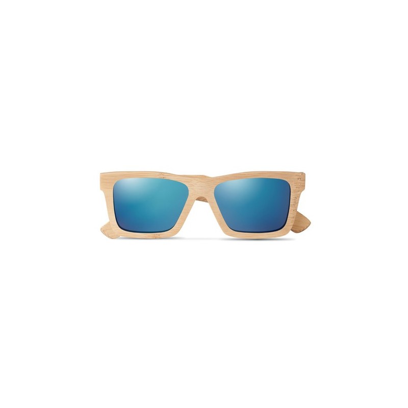 Lunettes de soleil personnalisées en bambou avec étui WANAKA Matières : bambou Couleurs : bois goodies publicitaire événementiel