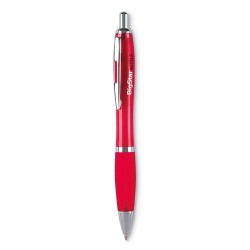 Stylo à bille personnalisé pour entreprise - RIOCOLOUR Matières : ABS Couleurs : rouge transparent accessoire événementiel uniqu