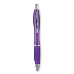 Stylo à bille personnalisé pour entreprise - RIOCOLOUR Matières : ABS Couleurs : violet transparent personnalisable avec votre l