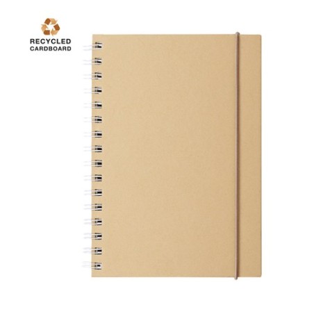 Cahier Personnalisable Éco-responsable Zubar Matières : carton recyclé Couleurs : noir marquage laser ultra précis