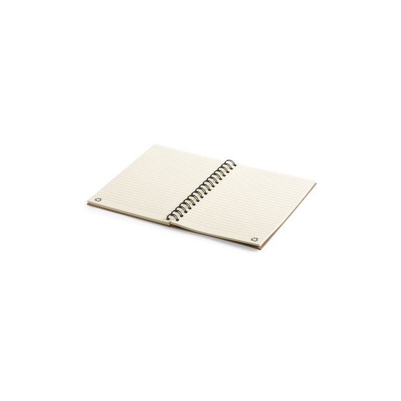 Cahier Personnalisable Éco-responsable Zubar Matières : carton recyclé Couleurs : noir livraison express 24h 48h