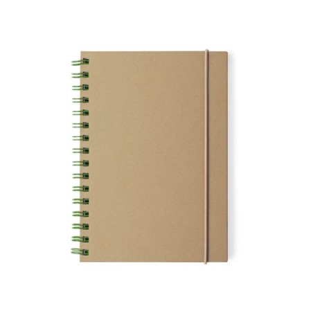 Cahier Personnalisable Éco-responsable Zubar Matières : carton recyclé Couleurs : noir objet publicitaire robuste