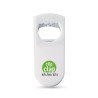 Décapsuleur et reboucheur personnalisé en acier inoxydable - BLABBY Matières : polystyrène (PS) Couleurs : blanc livraison expre