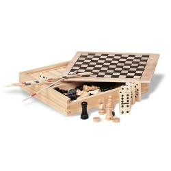 Jeux de société en bois personnalisés - 4 TRIKES dans une boîte Matières : bois Couleurs : bois