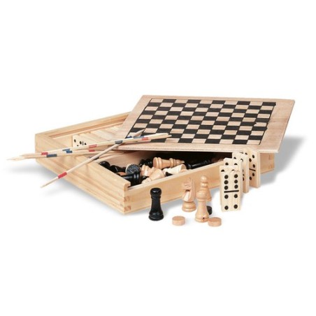 Jeux de société en bois personnalisés - 4 TRIKES dans une boîte Matières : bois Couleurs : bois