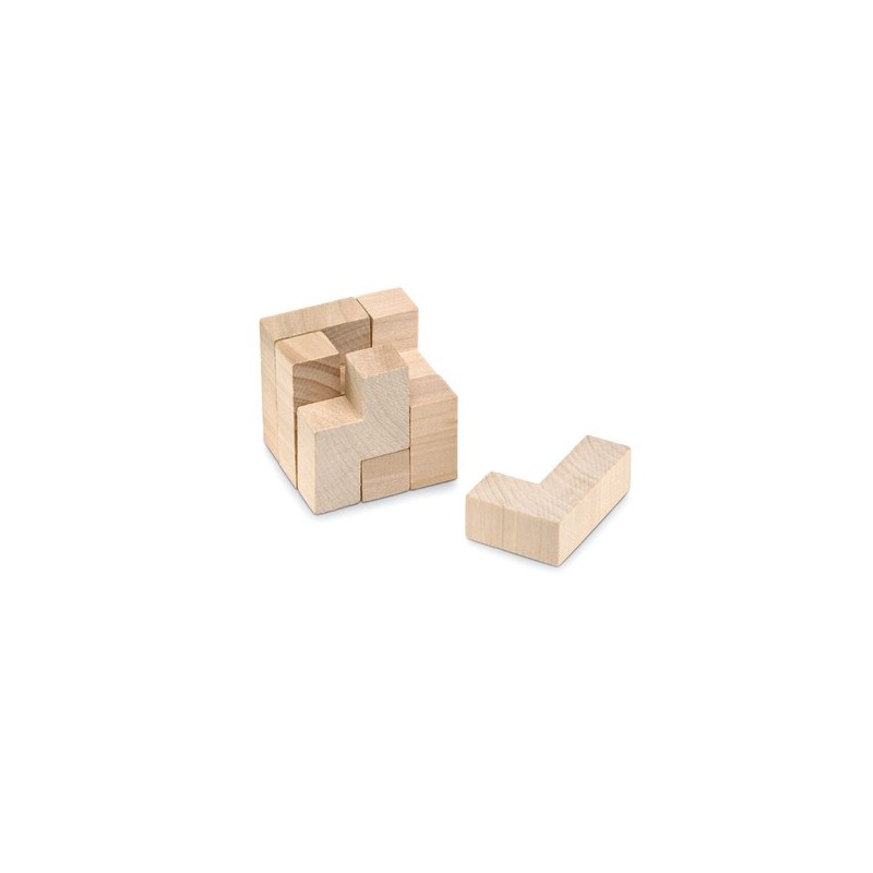 Puzzle en bois personnalisé dans un sac - TRIKESNATS Matières : bois Couleurs : bois personnalisable avec votre logo