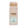 Crayons de couleur publicitaires personnalisés - 6 pièces - ABIGAIL Matières : bois Couleurs : multicolore impression haute défi