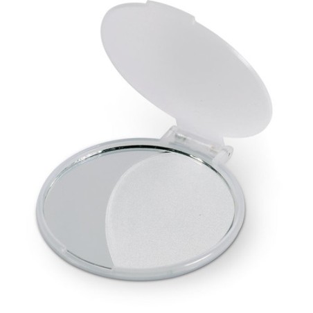 Miroir de poche personnalisé beauté et bien-être pas cher - MIRATE Matières : verre Couleurs : blanc transparent