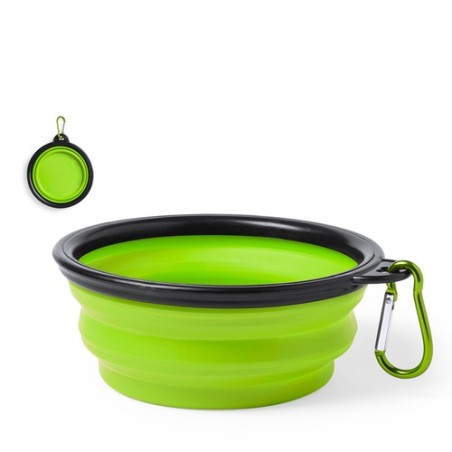 Bol Incassable Pliable Personnalisé pour Animaux à Prix Abordable Baloyn Couleurs : vert clair Matières : TPR accessoire événeme