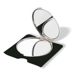 Miroir double en aluminium personnalisé pratique et pas cher - SORAIA Matières : verre Couleurs : argenté mat