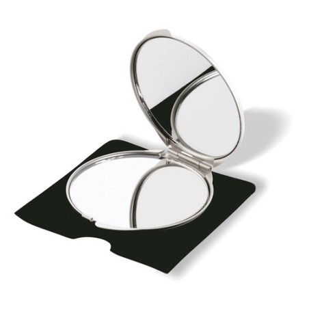 Miroir double en aluminium personnalisé pratique et pas cher - SORAIA Matières : verre Couleurs : argenté mat
