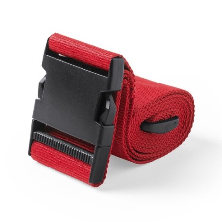 Sangle de Bagage Personnalisée Publicitaire Ripley Matières : polyester Couleurs : rouge