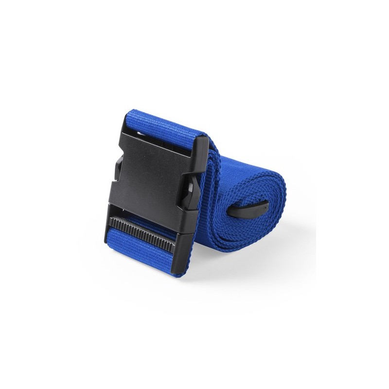 Sangle de Bagage Personnalisée Publicitaire Ripley Matières : polyester Couleurs : bleu personnalisable avec votre logo