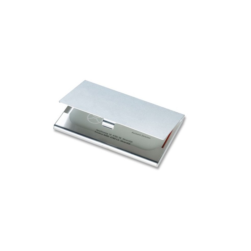 Etui en aluminium élégant et pratique pour cartes de visite personnalisé - EPSOM Matières : aluminium Couleurs : argenté brillan