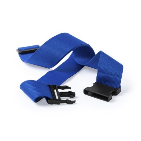Sangle de Bagage Personnalisée Publicitaire Ripley Matières : polyester Couleurs : bleu personnalisation sur mesure