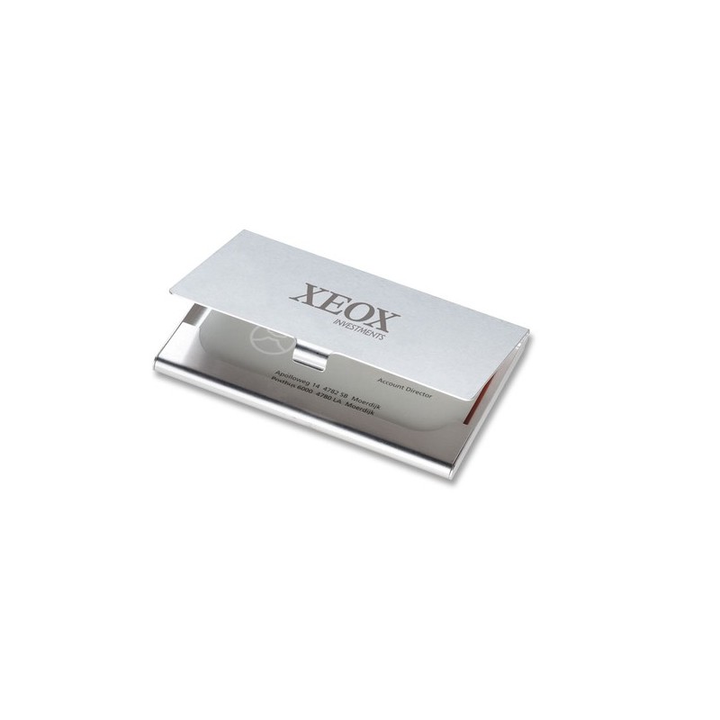 Etui en aluminium élégant et pratique pour cartes de visite personnalisé - EPSOM Matières : aluminium Couleurs : argenté brillan