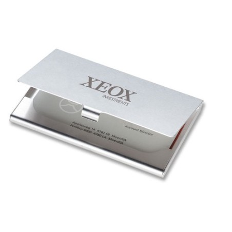 Etui en aluminium élégant et pratique pour cartes de visite personnalisé - EPSOM Matières : aluminium Couleurs : argenté brillan