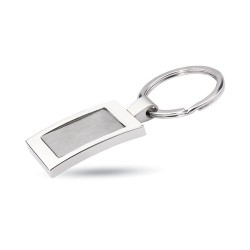 Porte-clés rectangulaire en métal personnalisé - HARROBS Matières : métal Couleurs : argenté brillant