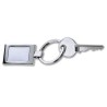 Porte-clés rectangulaire en métal personnalisé - HARROBS Matières : métal Couleurs : argenté brillant personnalisable avec votre