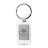 Porte-clés rectangulaire en métal personnalisé - HARROBS Matières : métal Couleurs : argenté brillant cadeau entreprise pas cher