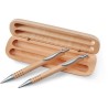 Ensemble personnalisé de stylos et porte-mines - DEMOIN Matières : métal Couleurs : bois