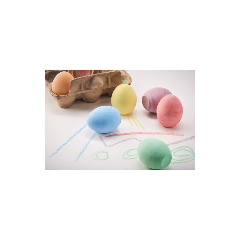 Cadeau Publicitaire Unique - Craies Éco-responsables en Boîte à Œufs TAMAGO Matières : craie Couleurs : beige marquage laser ult