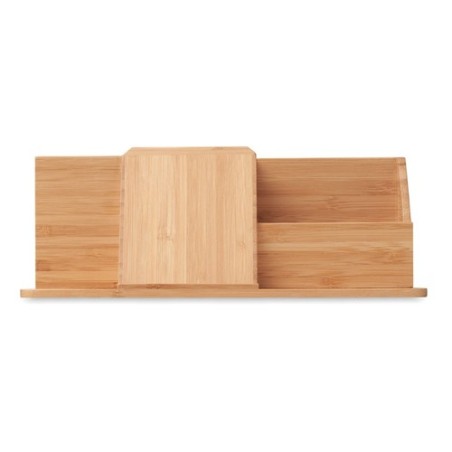 Chargeur sans fil de bureau personnalisé pas cher GROOVY Matières : bambou Couleurs : bois personnalisable avec votre logo