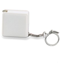 Porte-clefs mètre ruban pratique et design personnalisé de 1 m - WATFORD Matières : ABS Couleurs : blanc