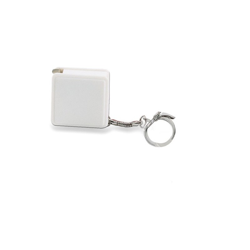 Porte-clefs mètre ruban pratique et design personnalisé de 1 m - WATFORD Matières : ABS Couleurs : blanc