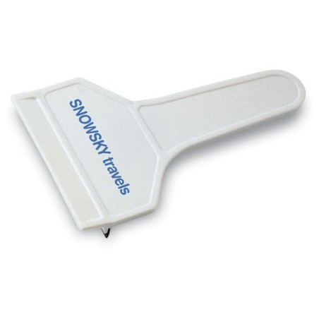 Grattoir en plastique personnalisé  - FINCLEY Matières : polystyrène (PS) Couleurs : blanc cadeau entreprise pas cher