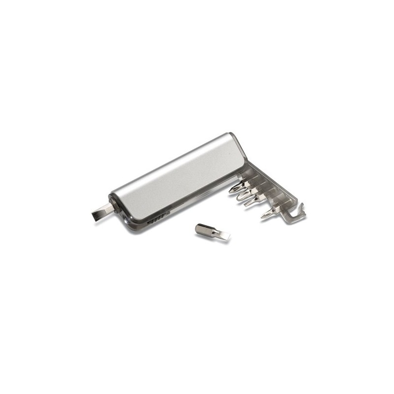 Support multi-outils pratique et torche efficace - ALUTOOL Matières : aluminium Couleurs : gris transparent