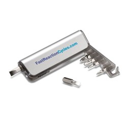 Support multi-outils pratique et torche efficace - ALUTOOL Matières : aluminium Couleurs : gris transparent cadeau entreprise pa