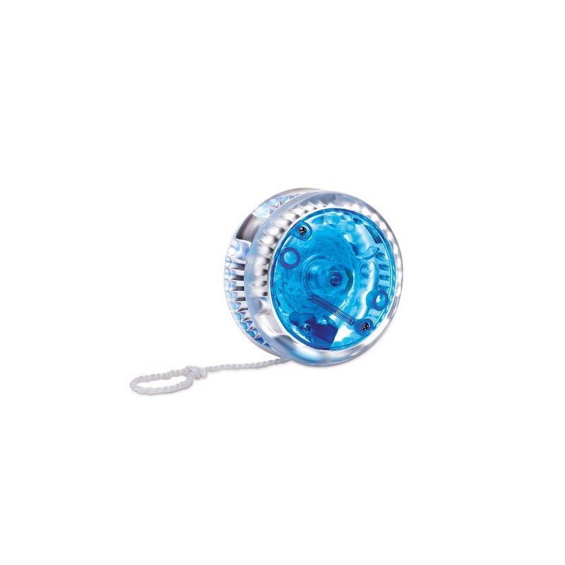 Yo-yo clignotant rouge lumineux personnalisé - FLASHYO Matières : polystyrène (PS) Couleurs : bleu