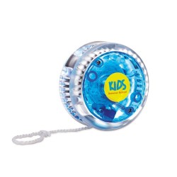 Yo-yo clignotant rouge lumineux personnalisé - FLASHYO Matières : polystyrène (PS) Couleurs : bleu cadeau entreprise pas cher
