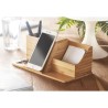 Chargeur sans fil de bureau personnalisé pas cher GROOVY Matières : bambou Couleurs : bois marquage laser ultra précis