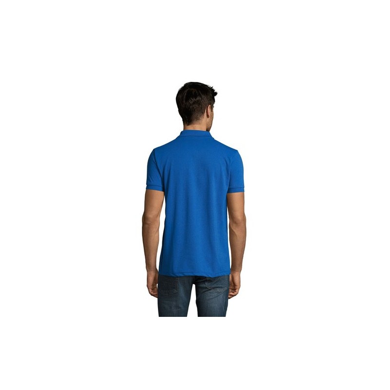 Polo personnalisé homme en polycoton 200g - PRIME MEN Matières : PET Taille textile : 4XL Couleurs : bleu royal objet publicitai