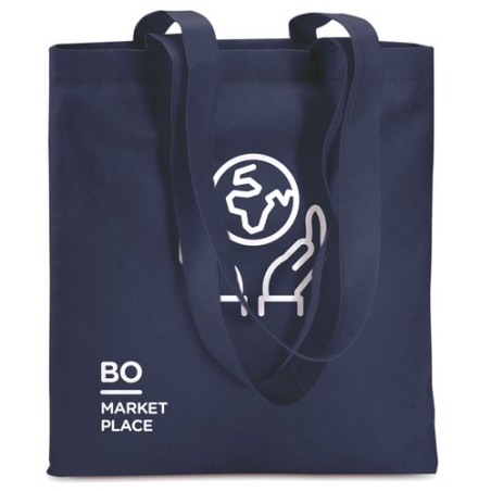 Sac de shopping  et pratique personnalisable - TOTECOLOR Matières : polypropylène (PP) Couleurs : bleu impression haute définiti