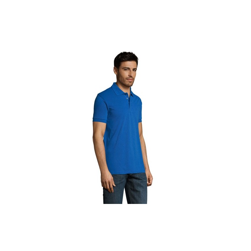 Polo personnalisé homme en polycoton 200g - PRIME MEN Matières : PET Taille textile : 4XL Couleurs : bleu royal goodies publicit