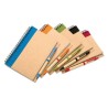 Bloc-notes recyclé avec stylo  SONORA PLUS Matières : papier recyclé Couleurs : bleu personnalisation rapide en France