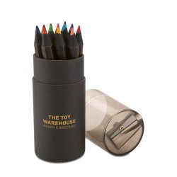 Crayons de Couleurs Noirs Personnalisés - BLOCKY Matières : papier Couleurs : noir cadeau entreprise pas cher